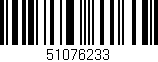 Código de barras (EAN, GTIN, SKU, ISBN): '51076233'