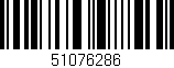 Código de barras (EAN, GTIN, SKU, ISBN): '51076286'