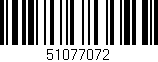 Código de barras (EAN, GTIN, SKU, ISBN): '51077072'
