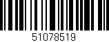 Código de barras (EAN, GTIN, SKU, ISBN): '51078519'