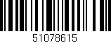 Código de barras (EAN, GTIN, SKU, ISBN): '51078615'