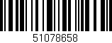 Código de barras (EAN, GTIN, SKU, ISBN): '51078658'