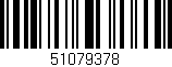 Código de barras (EAN, GTIN, SKU, ISBN): '51079378'