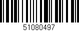 Código de barras (EAN, GTIN, SKU, ISBN): '51080497'