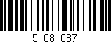 Código de barras (EAN, GTIN, SKU, ISBN): '51081087'