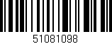 Código de barras (EAN, GTIN, SKU, ISBN): '51081098'