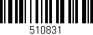 Código de barras (EAN, GTIN, SKU, ISBN): '510831'
