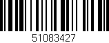 Código de barras (EAN, GTIN, SKU, ISBN): '51083427'