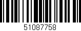 Código de barras (EAN, GTIN, SKU, ISBN): '51087758'