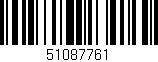 Código de barras (EAN, GTIN, SKU, ISBN): '51087761'