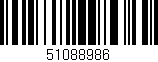 Código de barras (EAN, GTIN, SKU, ISBN): '51088986'