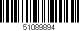 Código de barras (EAN, GTIN, SKU, ISBN): '51089894'
