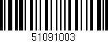 Código de barras (EAN, GTIN, SKU, ISBN): '51091003'