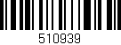 Código de barras (EAN, GTIN, SKU, ISBN): '510939'
