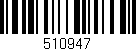 Código de barras (EAN, GTIN, SKU, ISBN): '510947'