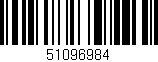 Código de barras (EAN, GTIN, SKU, ISBN): '51096984'