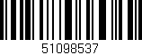 Código de barras (EAN, GTIN, SKU, ISBN): '51098537'