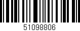 Código de barras (EAN, GTIN, SKU, ISBN): '51098806'