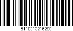 Código de barras (EAN, GTIN, SKU, ISBN): '5110313216298'
