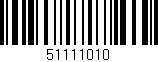 Código de barras (EAN, GTIN, SKU, ISBN): '51111010'
