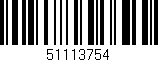 Código de barras (EAN, GTIN, SKU, ISBN): '51113754'