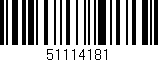 Código de barras (EAN, GTIN, SKU, ISBN): '51114181'