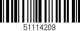 Código de barras (EAN, GTIN, SKU, ISBN): '51114209'