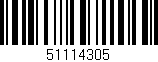 Código de barras (EAN, GTIN, SKU, ISBN): '51114305'