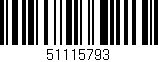 Código de barras (EAN, GTIN, SKU, ISBN): '51115793'