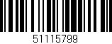 Código de barras (EAN, GTIN, SKU, ISBN): '51115799'