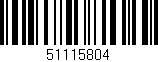 Código de barras (EAN, GTIN, SKU, ISBN): '51115804'