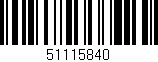 Código de barras (EAN, GTIN, SKU, ISBN): '51115840'