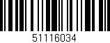 Código de barras (EAN, GTIN, SKU, ISBN): '51116034'