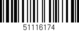 Código de barras (EAN, GTIN, SKU, ISBN): '51116174'