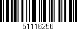 Código de barras (EAN, GTIN, SKU, ISBN): '51116256'