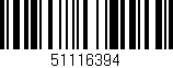Código de barras (EAN, GTIN, SKU, ISBN): '51116394'