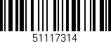 Código de barras (EAN, GTIN, SKU, ISBN): '51117314'