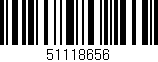 Código de barras (EAN, GTIN, SKU, ISBN): '51118656'