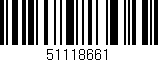 Código de barras (EAN, GTIN, SKU, ISBN): '51118661'