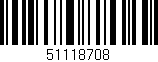 Código de barras (EAN, GTIN, SKU, ISBN): '51118708'
