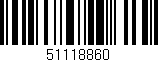 Código de barras (EAN, GTIN, SKU, ISBN): '51118860'