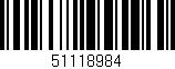 Código de barras (EAN, GTIN, SKU, ISBN): '51118984'