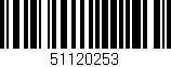 Código de barras (EAN, GTIN, SKU, ISBN): '51120253'