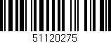 Código de barras (EAN, GTIN, SKU, ISBN): '51120275'