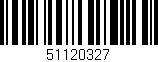 Código de barras (EAN, GTIN, SKU, ISBN): '51120327'