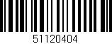 Código de barras (EAN, GTIN, SKU, ISBN): '51120404'