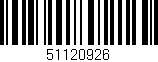 Código de barras (EAN, GTIN, SKU, ISBN): '51120926'