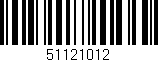 Código de barras (EAN, GTIN, SKU, ISBN): '51121012'