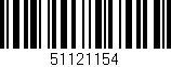 Código de barras (EAN, GTIN, SKU, ISBN): '51121154'