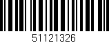 Código de barras (EAN, GTIN, SKU, ISBN): '51121326'